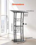 Darrahopens Appliances > Aroma Diffusers & Humidifiers > Aroma Diffusers VEVOR Podium Stand, 1180 mm Metal Lectern, Curved Standing Podium  with Wide Reading Surface, Open Storage Compartment, Book Stopper, Cup Holder, for Classroom, Wedding, Conference, Speech, Concert