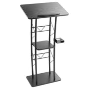 Darrahopens Appliances > Aroma Diffusers & Humidifiers > Aroma Diffusers VEVOR Podium Stand, 1180 mm Metal Lectern, Curved Standing Podium  with Wide Reading Surface, Open Storage Compartment, Book Stopper, Cup Holder, for Classroom, Wedding, Conference, Speech, Concert