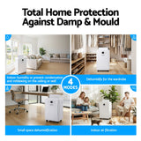 Darrahopens Appliances > Aroma Diffusers & Humidifiers > Dehumidifiers Devanti 50L/Day Dehumidifier Home Air Dryer Mould Moisture 8.5L Tank