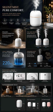 Darrahopens Appliances > Aroma Diffusers & Humidifiers > Humidifiers 2 Pack Nordic Pink & Glacier White Humidifier Mix Pair In Australia - Darrahopens
