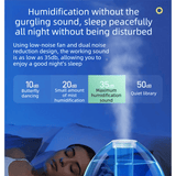 Darrahopens Appliances > Aroma Diffusers & Humidifiers > Humidifiers Blue 1.5L Ultrasonic Humidifier with 360° Rotating Mist Nozzle, Quiet Aroma Diffuser & 7-Color Night Light, ABS Desktop Air Moisturizer for Bedroom, Office & Home