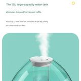 Darrahopens Appliances > Aroma Diffusers & Humidifiers > Humidifiers Blue 1.5L Ultrasonic Humidifier with 360° Rotating Mist Nozzle, Quiet Aroma Diffuser & 7-Color Night Light, ABS Desktop Air Moisturizer for Bedroom, Office & Home