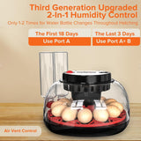 Darrahopens Appliances > Aroma Diffusers & Humidifiers > Humidifiers CARLA HOME 12 Egg Incubator with Automatic Turning, LED Display, Humidity & Temperature Control, Auto Water System & Built-in Egg Candler for Chicken, Duck, Quail, Goose