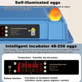 Darrahopens Appliances > Aroma Diffusers & Humidifiers > Humidifiers CARLA HOME 128 Egg Incubator with Automatic Turning, LED Display, Humidity & Temperature Control, Auto Water System & Built-in Egg Candler for Chicken, Duck, Quail, Goose