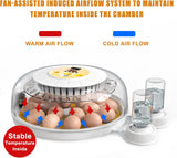 Darrahopens Appliances > Aroma Diffusers & Humidifiers > Humidifiers CARLA HOME 18 Egg Incubator with Automatic Turning, LED Display, Humidity & Temperature Control, Auto Water System & Built-in Egg Candler for Chicken, Duck, Quail, Goose