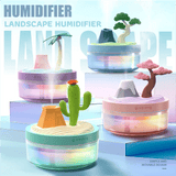 Darrahopens Appliances > Aroma Diffusers & Humidifiers > Humidifiers Cherry Blossom Pink USB Portable Bionic Landscape Humidifier and Creative Potted Plant Air Diffuser - 7-Color Night Light & 2-Mode Mist Timer