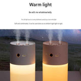 Darrahopens Appliances > Aroma Diffusers & Humidifiers > Humidifiers Creative Romantic Home Gift Set - Pink Dual Spray USB Humidifier with  Warm LED Night Light and White Acrylic Decorative Ambient Lamp, Portable Lamp and Car Humidifier Bundle for Bedroom Office Living Room