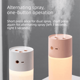 Darrahopens Appliances > Aroma Diffusers & Humidifiers > Humidifiers Creative Romantic Home Gift Set - Pink Dual Spray USB Humidifier with  Warm LED Night Light and White Acrylic Decorative Ambient Lamp, Portable Lamp and Car Humidifier Bundle for Bedroom Office Living Room