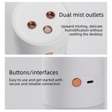 Darrahopens Appliances > Aroma Diffusers & Humidifiers > Humidifiers Creative Romantic Home Gift Set - Pink Dual Spray USB Humidifier with  Warm LED Night Light and White Acrylic Decorative Ambient Lamp, Portable Lamp and Car Humidifier Bundle for Bedroom Office Living Room