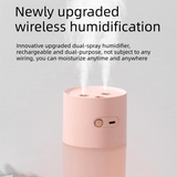 Darrahopens Appliances > Aroma Diffusers & Humidifiers > Humidifiers Creative Romantic Home Gift Set - Pink Dual Spray USB Humidifier with  Warm LED Night Light and White Acrylic Decorative Ambient Lamp, Portable Lamp and Car Humidifier Bundle for Bedroom Office Living Room