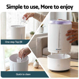 Darrahopens Appliances > Aroma Diffusers & Humidifiers > Humidifiers Devanti Ultrasonic Humidifier Aroma Diffuser Top Fill Quiet Bedroom 4L White