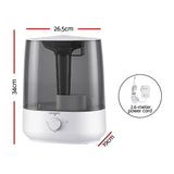 Darrahopens Appliances > Aroma Diffusers & Humidifiers > Humidifiers Devanti Ultrasonic Humidifier Aroma Diffuser Top Fill Quiet Bedroom 6L