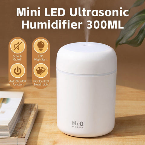 Darrahopens Appliances > Aroma Diffusers & Humidifiers > Humidifiers Living Today Mini LED Ultrasonic Humidifier 300ml