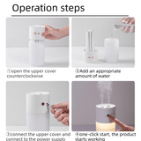 Darrahopens Appliances > Aroma Diffusers & Humidifiers > Humidifiers Pink Dual Spray USB Humidifier with Warm LED Night Light - 400ml Mini Portable Desk and Car Humidifier, Quiet Mist Output, ABS and PP Construction, Compact Rechargeable Moisture Solution for Home Office Travel