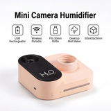 Darrahopens Appliances > Aroma Diffusers & Humidifiers > Humidifiers Pink Mini Camera Humidifier, USB Rechargeable Portable Water Bottle Humidifier with LED Night Light, Wireless Desktop Mist Maker for Office, Bedroom, Travel & Car