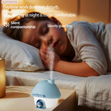 Darrahopens Appliances > Aroma Diffusers & Humidifiers > Humidifiers Portable Mushroom Humidifier with 7 Color Sunset Light, USB Rechargeable Mini Air Moisturizer for Desk, Bedroom, Travel, Baby Room – Silent & Cute Design Use(Blue)