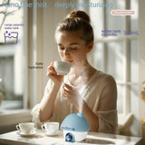 Darrahopens Appliances > Aroma Diffusers & Humidifiers > Humidifiers Portable Mushroom Humidifier with 7 Color Sunset Light, USB Rechargeable Mini Air Moisturizer for Desk, Bedroom, Travel, Baby Room – Silent & Cute Design Use(Blue)