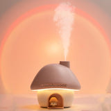 Darrahopens Appliances > Aroma Diffusers & Humidifiers > Humidifiers Portable Mushroom Humidifier with 7 Color Sunset Light, USB Rechargeable Mini Air Moisturizer for Desk, Bedroom, Travel, Baby Room – Silent & Cute Design Use(Pink)