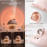 Darrahopens Appliances > Aroma Diffusers & Humidifiers > Humidifiers Portable Mushroom Humidifier with 7 Color Sunset Light, USB Rechargeable Mini Air Moisturizer for Desk, Bedroom, Travel, Baby Room – Silent & Cute Design Use(Purple)
