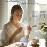 Darrahopens Appliances > Aroma Diffusers & Humidifiers > Humidifiers Portable Mushroom Humidifier with 7 Color Sunset Light, USB Rechargeable Mini Air Moisturizer for Desk, Bedroom, Travel, Baby Room – Silent & Cute Design Use(Purple)