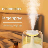 Darrahopens Appliances > Aroma Diffusers & Humidifiers > Humidifiers White 650ML USB Mini Humidifier with Aromatherapy Function, Cool Mist Air Humidifier for Bedroom, Home Office, Quiet Large Mist Output Diffuser with Night Light