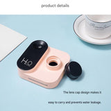 Darrahopens Appliances > Aroma Diffusers & Humidifiers > Humidifiers White Mini Camera Humidifier, USB Rechargeable Portable Water Bottle Humidifier with LED Night Light, Wireless Desktop Mist Maker for Office, Bedroom, Travel & Car
