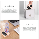 Darrahopens Appliances > Aroma Diffusers & Humidifiers > Humidifiers Winter Dryness Savior! Portable Humidifier Goes Viral, Your On-the-Go Hydration Essential for Business Trips and Office(WHITE)