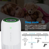 Darrahopens Appliances > Aroma Diffusers & Humidifiers > Purifiers Air Purifier With True Hepa Filter With Uv-C Light, Mini Air Purifier Removes 99.97% Of Smoke Allergens Dust, Air
