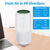 Darrahopens Appliances > Aroma Diffusers & Humidifiers > Purifiers Air Purifier With True Hepa Filter With Uv-C Light, Mini Air Purifier Removes 99.97% Of Smoke Allergens Dust, Air