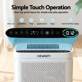 Darrahopens Appliances > Aroma Diffusers & Humidifiers > Purifiers Devanti Air Purifier H12 HEPA Cleaner PM2.5 Display Spare Filter White