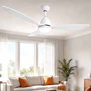 Darrahopens Appliances > Fans > Ceiling Fans Devanti 48" Ceiling Fan with LED Light Remote Control DC Motor White