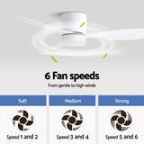 Darrahopens Appliances > Fans > Ceiling Fans Devanti 52'' Ceiling Fan 3 Blades DC Motor w/Light w/Remote White