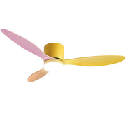 Darrahopens Appliances > Fans > Ceiling Fans Devanti 52'' Ceiling Fan 3 Blades DC Motor w/Light w/Remote Yellow Pink Orange