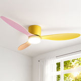 Darrahopens Appliances > Fans > Ceiling Fans Devanti 52'' Ceiling Fan 3 Blades DC Motor w/Light w/Remote Yellow Pink Orange