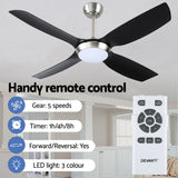 Darrahopens Appliances > Fans > Ceiling Fans Devanti 52'' Ceiling Fan DC Motor w/Light w/Remote Black