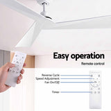 Darrahopens Appliances > Fans > Ceiling Fans Devanti 52" Ceiling Fan Modern Minimalism 3 Blades 6 Speeds DC Motor Remote