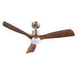 Darrahopens Appliances > Fans > Ceiling Fans Devanti 52" Ceiling Fan with Light Remote Control DC Motor Smart App Timber Blades Brown