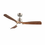 Darrahopens Appliances > Fans > Ceiling Fans Devanti 52" Ceiling Fan with Light Remote Control DC Motor Smart App Timber Blades Brown