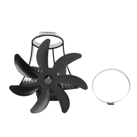 Darrahopens Appliances > Fans > Ceiling Fans Wood Stove Fan Pipe Fireplace Fan 7 Blades Stove Fan On Chimney Silent Motors Heat Powered Wood Stove Fan Magnetic Wall Mount Black In Australia - Darrahopens