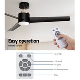 Darrahopens Appliances > Fans Devanti 52'' Ceiling Fan DC Motor w/Light w/Remote - Black