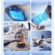 Darrahopens Appliances > Fans > Exhaust Fans Desktop Oscillating Fan-Orange-Blue In Australia - Darrahopens