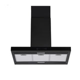 Darrahopens Appliances > Fans > Exhaust Fans Devanti 90cm Island Rangehood Ceiling-Mounted 3-Speed Touch Control LED Black In Australia - Darrahopens