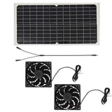 Darrahopens Appliances > Fans > Exhaust Fans Solar Panel Fan Kit – 16W Monocrystalline Solar Powered Ventilation System with Dual Fans