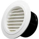 Ventilation Vent with Protective Grille, ABS, 75 mm