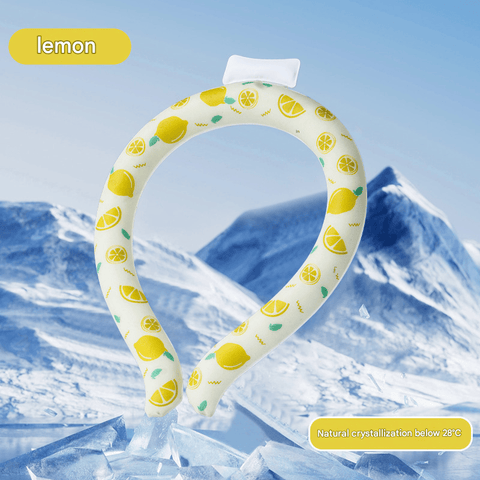 Darrahopens Appliances > Fans > Fan Accessories Lemon Instant Cool PCM Neck Ring - 28°C Phase Change Material for Sweat-Free Relief - Ultra-Light 135g Comfort for Sports, Office, and Summer Travel