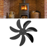 Darrahopens Appliances > Fans > Fan Accessories Stove Fan Aluminum Alloy Blade 7 Blades Easy Installation Universal Fireplace Fan Blade Replacement for Fireplace Fan Black In Australia - Darrahopens