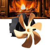 Darrahopens Appliances > Fans > Fan Accessories Wood Stove Fan Heat Powered 6 Blades Hanging Stove Fan Silent Flue Pipe Hanging Fireplace Fan Eco Friendly Wall Mount Gold In Australia - Darrahopens