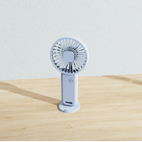 Darrahopens Appliances > Fans > Portable Fans 2-PCS Blue Portable USB Rechargeable Mini Handheld Fan with Desktop Base & Phone Stand - 3-Speed Quiet Operation