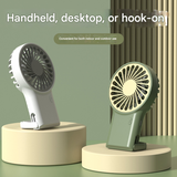 Darrahopens Appliances > Fans > Portable Fans 2-PCS Green New Portable Handheld Air Cooler Fan - Foldable Desktop USB Rechargeable Mini Fan with Climbing Buckle