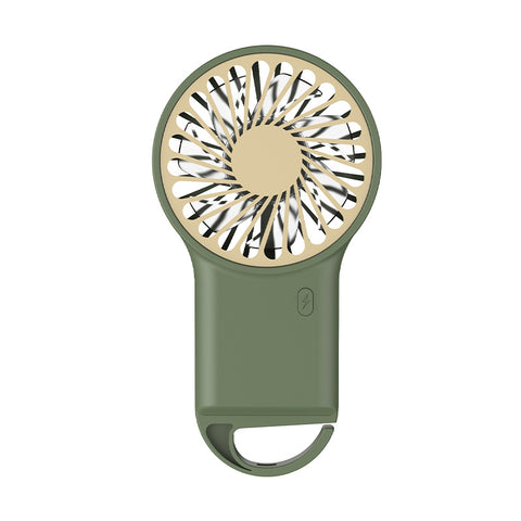 Darrahopens Appliances > Fans > Portable Fans 2-PCS Green New Portable Handheld Air Cooler Fan - Foldable Desktop USB Rechargeable Mini Fan with Climbing Buckle
